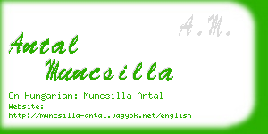 antal muncsilla business card